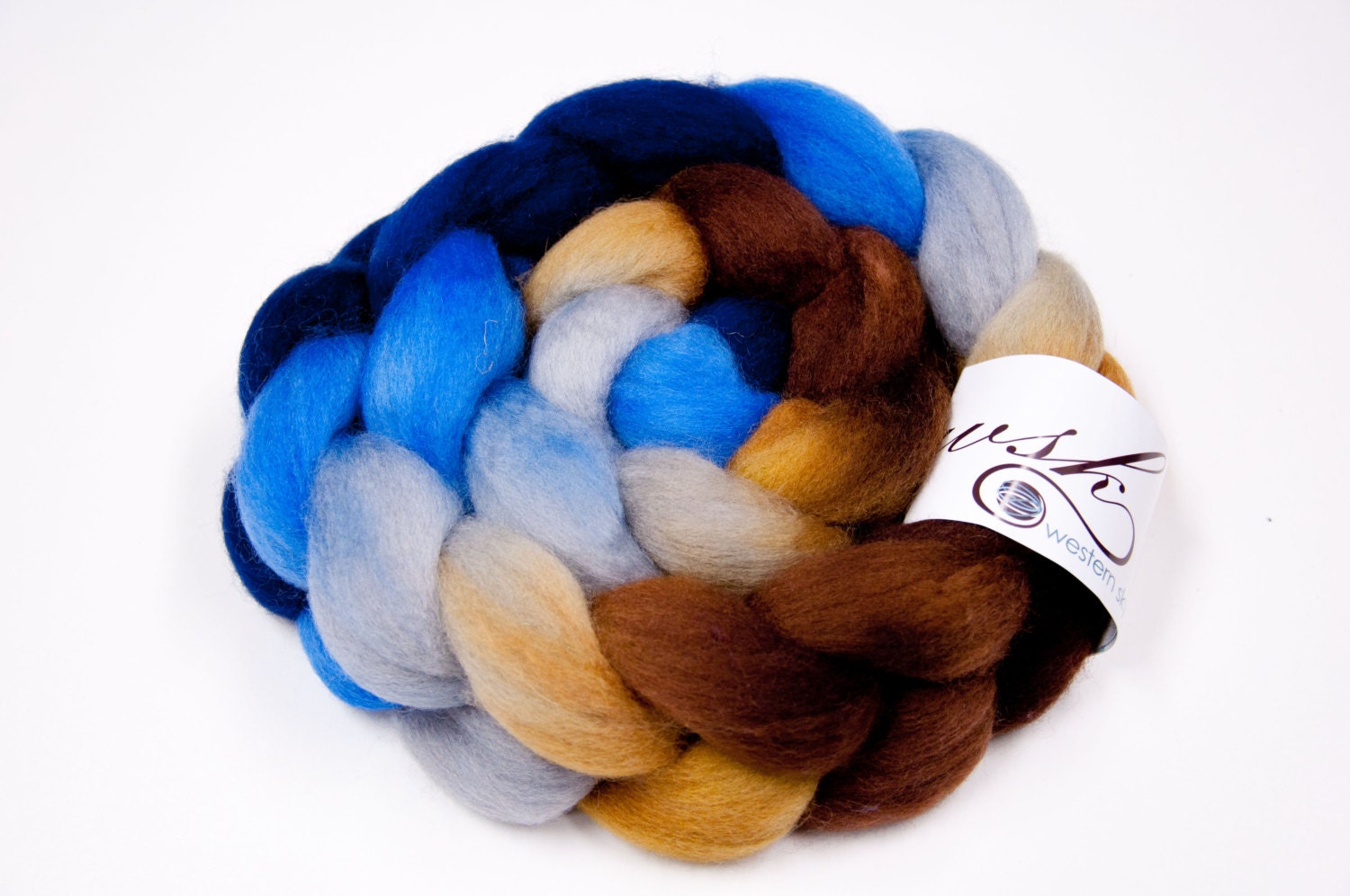 BFL Bluefaced Leicester Wool Spinning Fiber Roving Top - "Nightpool"