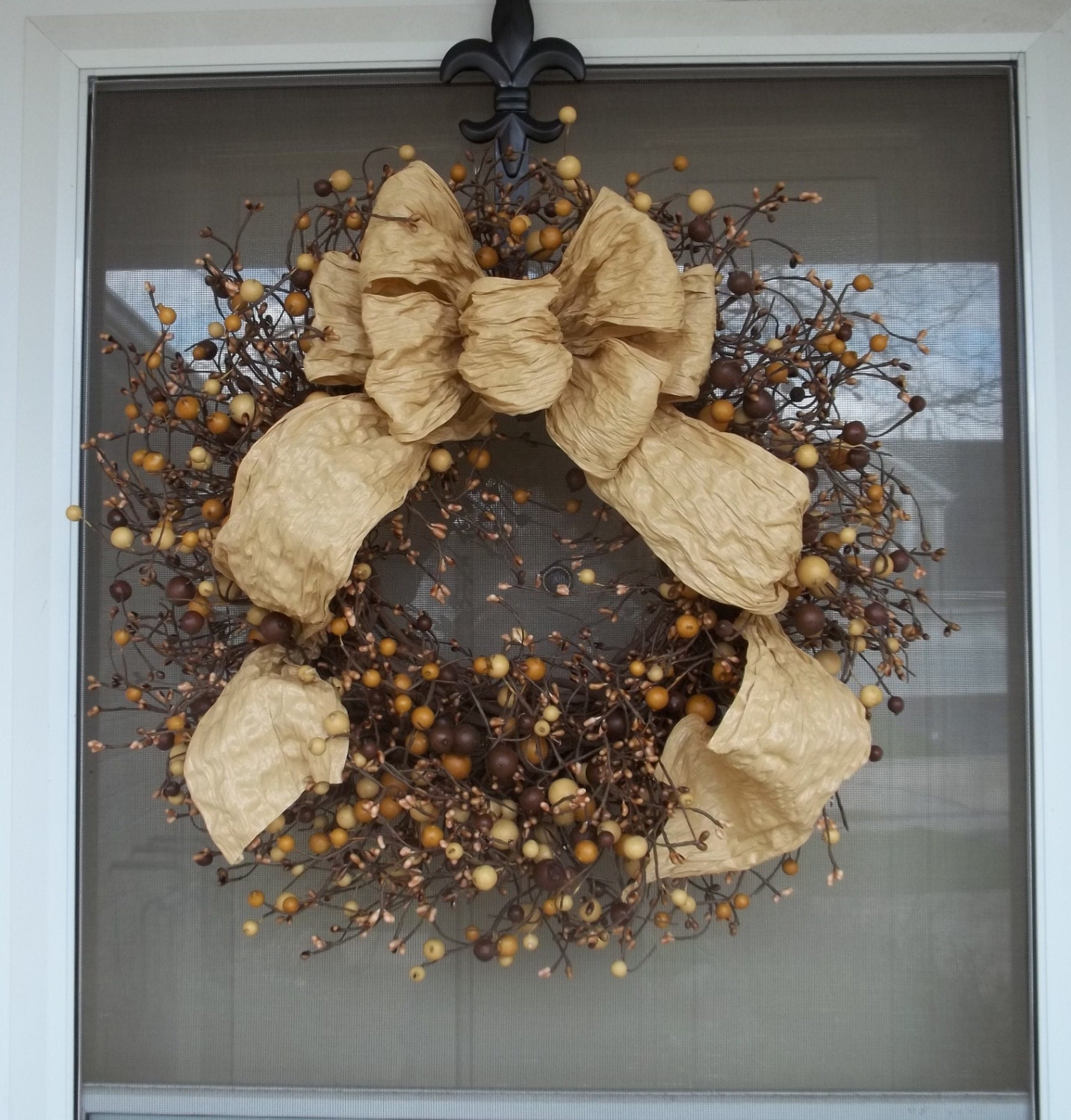 Spring wreath,Summer wreath,Front door wreath,Berry wreath,Home decoration,Mothers day gift,Wispy wreath,Candlering,holiday decoration