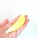 vintage 1950s italian carved alabaster stone banana - fruit - yellow