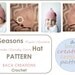 PDF Pattern - All Seasons Pixie Gnome Candy Corn Santa Hat with and without Chin Strap (Halloween / photo prop)