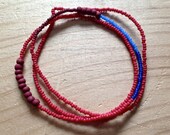 Fire and Water- Hand Beaded Necklace