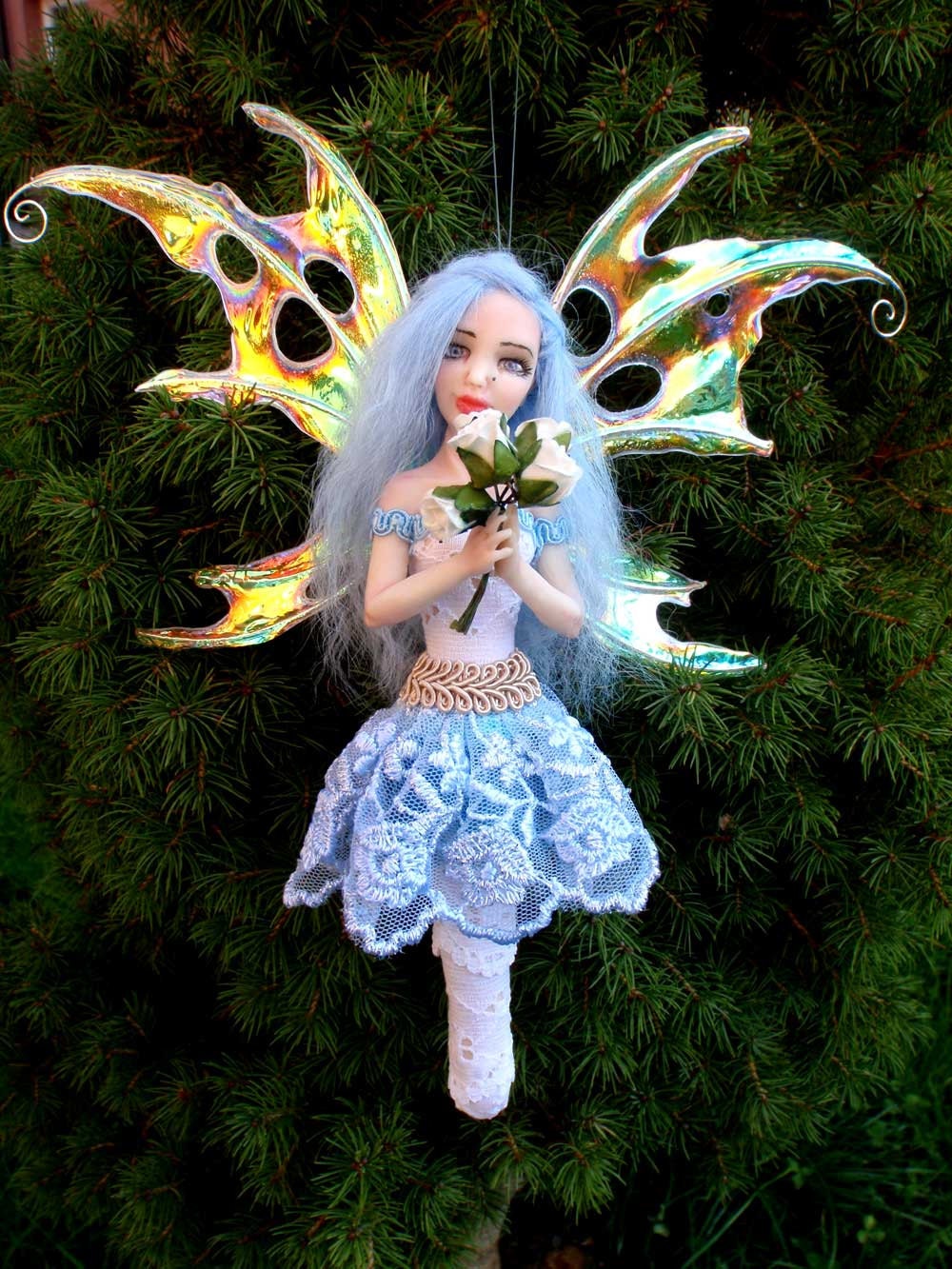 OOAK art doll tassel fairy fae god mother gift sculpture