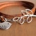 multi wrap camel flat leather bracelet with silver leaf connector and bird