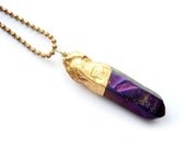 24k Gold Titanium Crystal Necklace