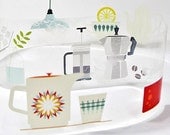 Kitchen Illustration Adhesive Tape (1.6in)