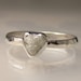 Rough White Diamond Engagement Ring - Palladium Sterling Silver