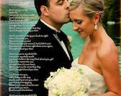 Personalized  wedding or anniversary gift Your Photo with Lyrics to your song