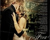 Personalized  wedding or anniversary gift Your Photo FIRST DANCE on bottom