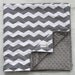 Grey Chevron Minky Baby Blanket From Kemaily