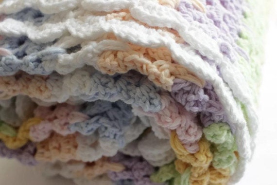 Baby Boy  & Baby Girl --Handmade Baby Blanket -Baby Shower Gift -   Photography Prop - Multicolor Crib Blanket
