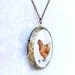 Little Red Hen locket necklace, wearable art jewelry, rustic chicken necklace LIMITED EDITION