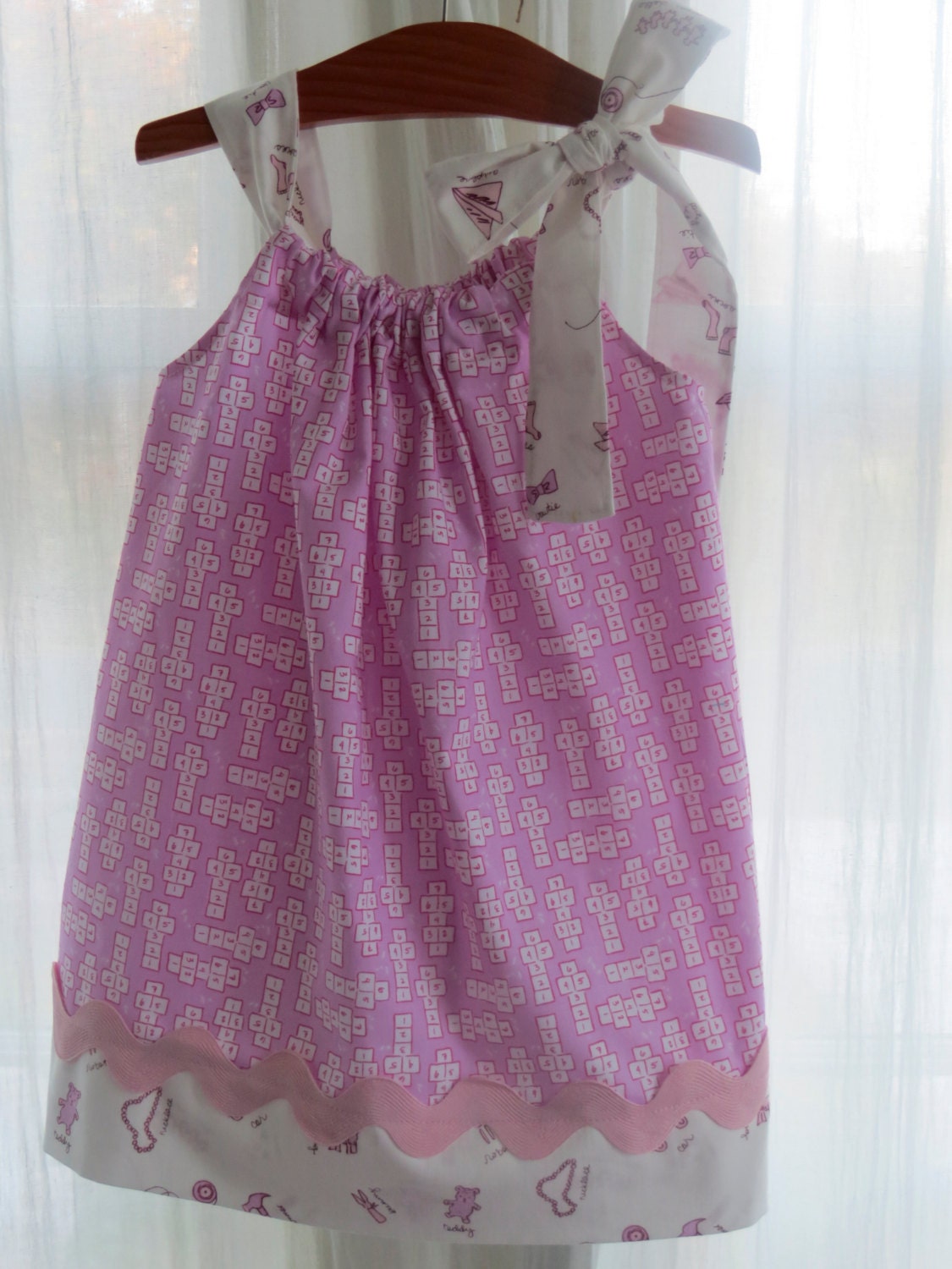 Free immediate shipping - Hopscotch Pillowcase Dress in 4t