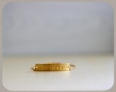 Believe - gold plated charm bracelet