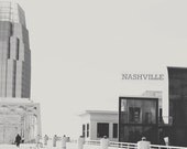 Nashville art black white photography print urban modern wall art monochromatic industrial decor