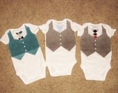 6-12 mo stud muffin vest onesie