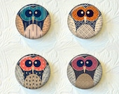 Magnet Set Of Four Fun Little Owls "Buy 3 get 1 Free"   301M