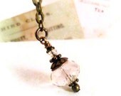 Golden Shadow Swarovski Necklace Victorian Jewelry Vintaj Brass Necklace Victorian Crystal Pendant Drop Necklace