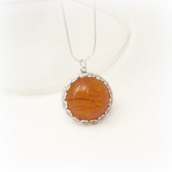 Butterscotch Amber Necklace, Amber Brown Sugar Necklace, Sterling Silver Necklace - Mothers Day, Sister, Daughter