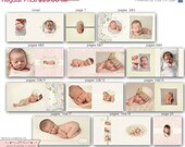 ON SALE 0721 10x10 Photoshop PSD Book Album Shabby Chic Template - Emma  - Perfect for Wedding, Baby, Engagement - Exact Size, Whcc or Mpix