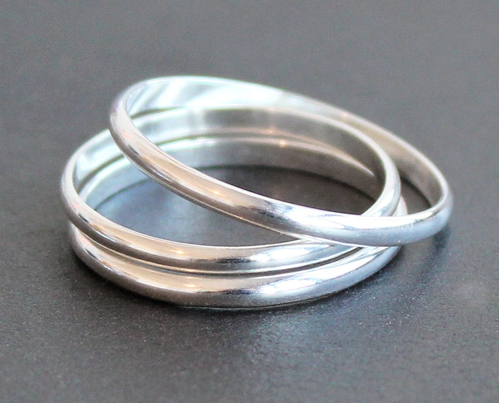 Argentium Sterling Silver Ring - 2mm Simple Band - UNISEX (1 Ring)
