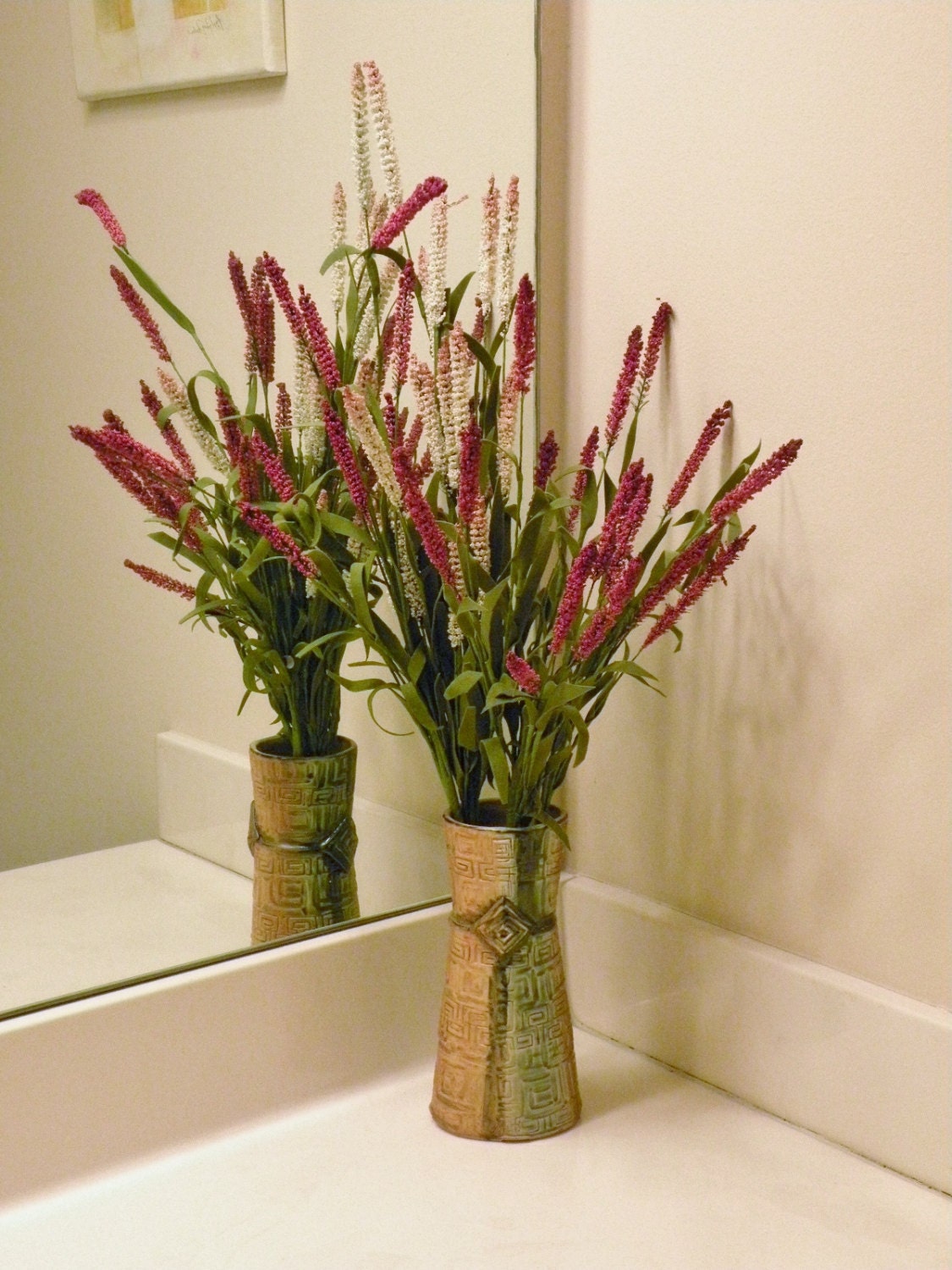 Handmade Tan Stoneware Vase