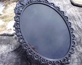 Scrying Mirror, Black Mirror, Vintage , Divination, Gazing, Witchcraft, Psychic Visions, Witch, Wiccan