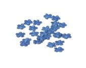 Tiny Blue Flowers, Blue Floral Applique, Blue, Small, Applique, Embroidered, Light Blue, Patch, Lot of 25, Blue Flower, Sew On Patch