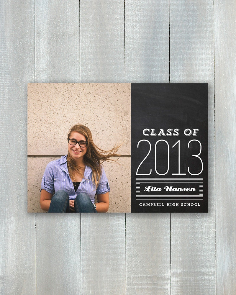 Chalkboard Grad PDF Announcement