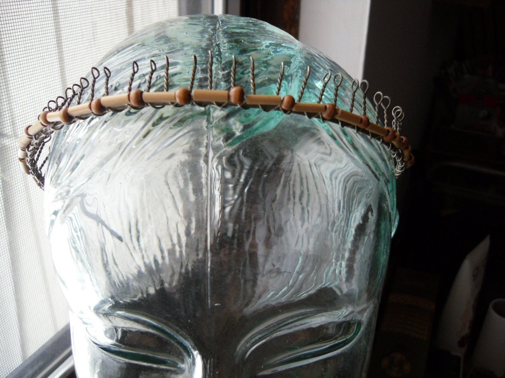 Vintage African Hand Crafted Head Band 1970's TheReflectivePause.etsy.com