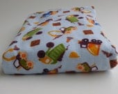 Flannel Fitted Crib Sheet - Diggers Galore