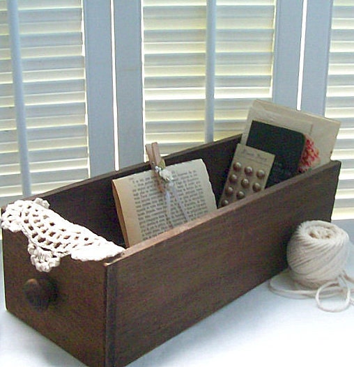 Vintage Drawer Old Wood Drawer Rustic Sewing Drawer French Farmhouse Storage Salvaged