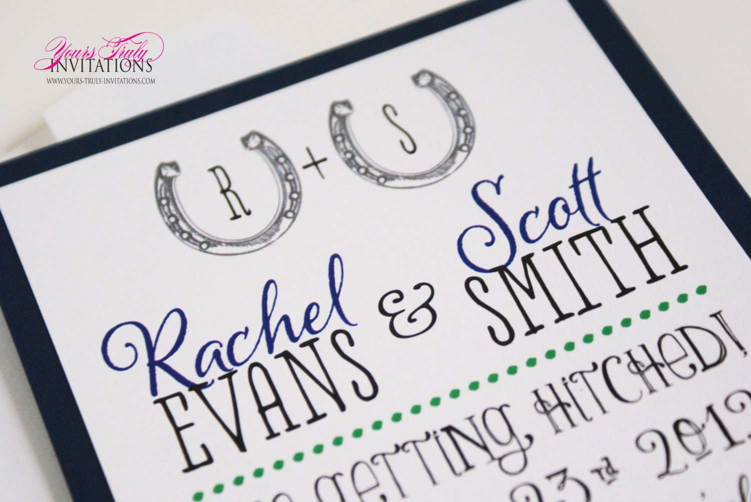 Country Horseshoe Wedding Invitation