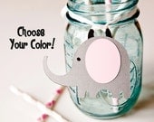 Elephant Favor Tag Birthday Gift Tags Jungle Baby Shower (24)