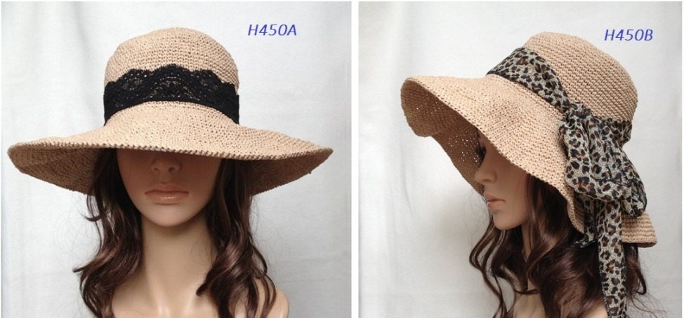 Large size crocheted hat no. H450A, H450B