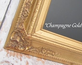 LARGE GOLD Framed CHALKBOARD Dining Room Decor Furniture X- LaRGE Huge Magnetic Chalkboard 44"x32" Wedding Signs Gold Menu Board