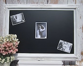 WEDDING CHALKBOARDS For SALE Large Elegant Wedding Menu Board Framed Chalkboard Large Rustic Distressed Framed White Magnetic Baroque