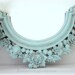 DECORATIVE VINTAGE MIRRORS For Sale Large Mirror Shabby Chic 30"x25" Decorative Wall Mirrors Teal Framed Vanity Mirror French Country