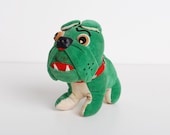 Vintage 60s MOD Dakin Dream Pet Velvet Plush Bulldog
