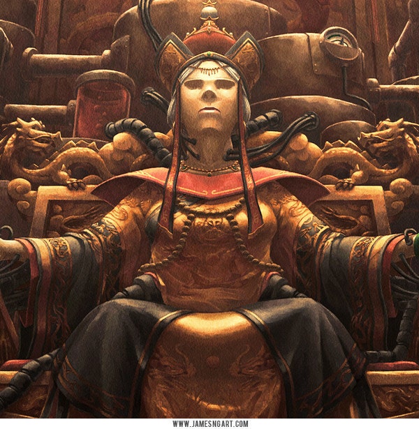 Immortal Empress Chinese Steampunk Print by James Ng