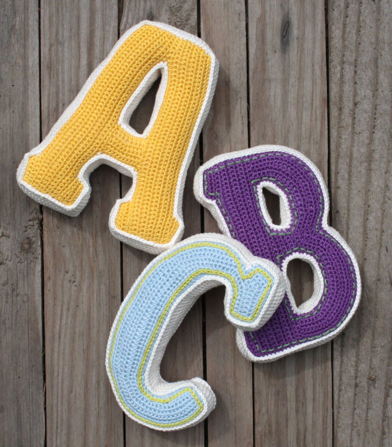 3D LETTER - crochet pattern, PDF, pattern for one letter