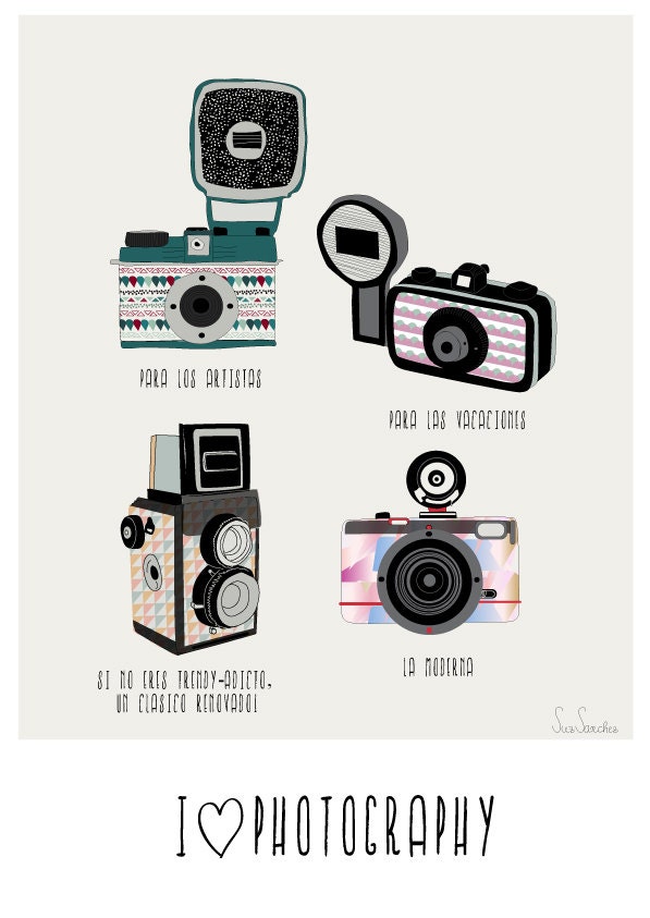 I love photography PRINT (love lomography) - english text available