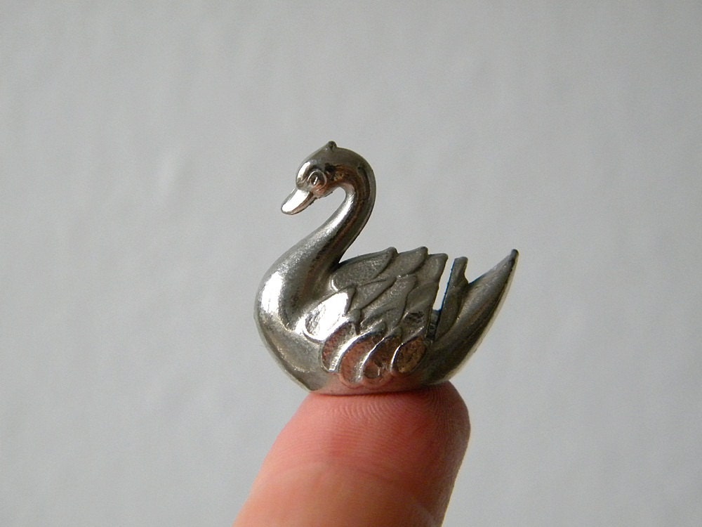 vintage swan name place card holders