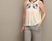 Replication draped tank elongated