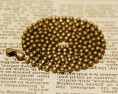 10  Bronze Color Ball Chain 2.4mm, 24inch