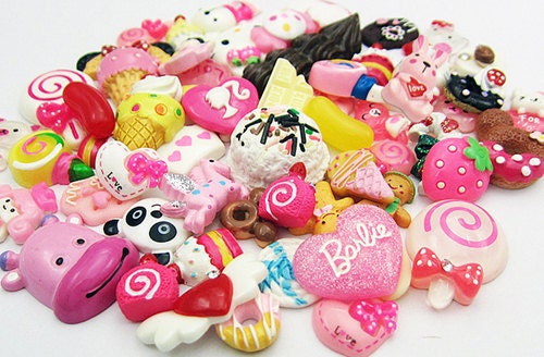 Resin Cabochon Decoden 6012 0440  SAMPLER Starter Grab  20pcs