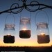 Mason Jar Chandelier DIY Candles Lanterns Luminaries 12 Wide Mouth Ball Jar Wires Upcycled Lighting Garden Party Weddings, jar hangers only