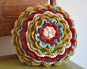 Granny Bloom Throw Pillow Flower Power Retro Home Decor