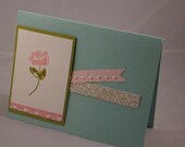 Floral Rose Handmade Blank Card
