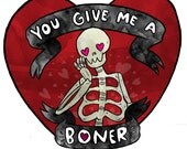 You give me a boner greeting card