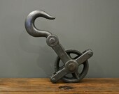 Antique Pulley from England - Cast Iron Wheel Pulley